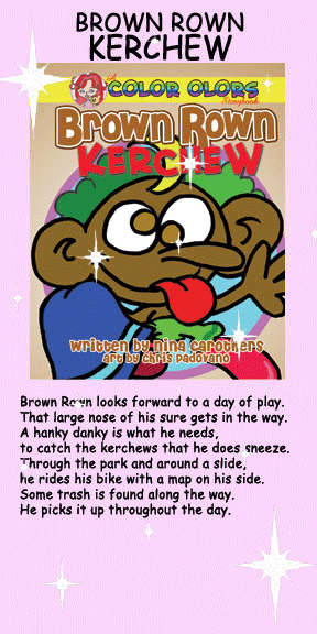 Color Olors children's books by Nina Carothers, art by Chris Padovano